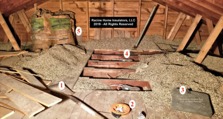 vermiculite insulation disturbed in an attic