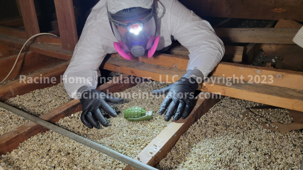 Both a hand grenade and asbestos containing vermiculite can kill you